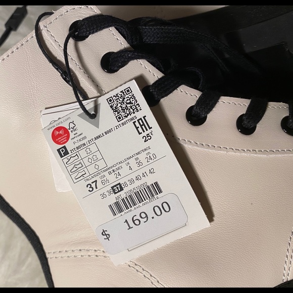 🆂🅾︎🅻🅳 Zara Ankle Leather Boots Treaded Sole - Picture 4 of 11